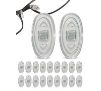SPORTS WORLD VISION Premium Grade Oval Shaped Glasses Nose Pads | Push-in Silicone Nose Pads for Spectacles 15.5 mm/0.5'' | 10 Pairs Nose Pads for Glasses, Sunglasses & Reading Glasses Repair kit