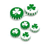 SPORTS WORLD VISION Seasonal Fun Contact Lens Cases Cute Screw Top Travel Storage Contact Lens Box L/R Eyes Holder Container, Outdoor Mini Contact Lens Storage case, 3 Cases in Same Style (Irish)