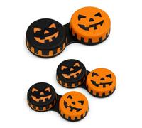 SPORTS WORLD VISION Seasonal Fun Contact Lens Cases Cute Screw Top Travel Storage Contact Lens Box L/R Eyes Holder Container, Outdoor Mini Contact Lens Storage case, 3 Cases in Same Style (Halloween)