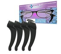 SPORTS WORLD VISION Silicone Glasses Ear Hooks - Anti Slip Glasses Ear Grips, Secure Fit Eyeglass Arm Grips & Ear Cushions, Prevent Slipping, Comfortable Invisible Design, Black, 1 Pair