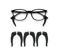 SPORTS WORLD VISION Silicone Glasses Ear Hooks - Anti Slip Glasses Ear Grips, Secure Fit Eyeglass Arm Grips & Ear Cushions, Prevent Slipping, Comfortable Invisible Design, Black, 1 Pair