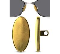 SPORTS WORLD VISION Titanium Glasses Nose Pads | Non-Slip Oval Titanium Nose Pads for Glasses | 13mm Slide-in Easy Replacement & Comfortable Fit - 1 Pair in Gold Finish for Suitable Eyeglasses
