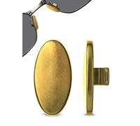 SPORTS WORLD VISION Titanium Glasses Nose Pads | Non-Slip Oval Titanium Nose Pads for Glasses | 13mm Slide-in Easy Replacement & Comfortable Fit - 1 Pair in Gold Finish for Suitable Eyeglasses