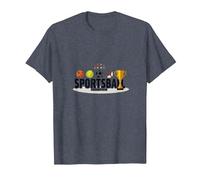 Sportsball Champion: Multi-Sport Victory Trophy T-Shirt, Men, Heather Blue, 4XL