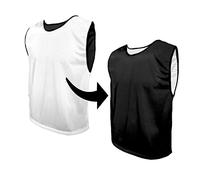 SPORTSBIBS Football Bibs, Double-Sided Marker T-Shirts, Mesh Jersey, Reversible Bib for Kids and Adults, Training Marking Shirt Trikots for Men Ladies Seniors Juniors, Combination of 2 Colours