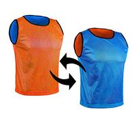 SPORTSBIBS Football Bibs, Double-Sided Marker T-Shirts, Mesh Jersey, Reversible Bib for Kids and Adults, Training Marking Shirt Trikots for Men Ladies Seniors Juniors, Combination of 2 Colours