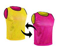 SPORTSBIBS Football Bibs, Double-Sided Marker T-Shirts, Mesh Jersey, Reversible Bib for Kids and Adults, Training Marking Shirt Trikots for Men Ladies Seniors Juniors, Combination of 2 Colours