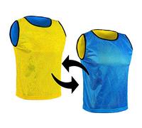 SPORTSBIBS Football Bibs, Double-Sided Marker T-Shirts, Mesh Jersey, Reversible Bib for Kids and Adults, Training Marking Shirt Trikots for Men Ladies Seniors Juniors, Combination of 2 Colours