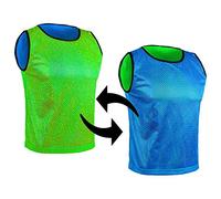 SPORTSBIBS Football Bibs, Double-Sided Marker T-Shirts, Mesh Jersey, Reversible Bib for Kids and Adults, Training Marking Shirt Trikots for Men Ladies Seniors Juniors, Combination of 2 Colours