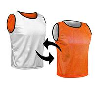 SPORTSBIBS Football Bibs, Double-Sided Marker T-Shirts, Mesh Jersey, Reversible Bib for Kids and Adults, Training Marking Shirt Trikots for Men Ladies Seniors Juniors, Combination of 2 Colours