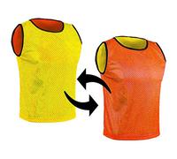 SPORTSBIBS Football Bibs, Double-Sided Marker T-Shirts, Mesh Jersey, Reversible Bib for Kids and Adults, Training Marking Shirt Trikots for Men Ladies Seniors Juniors, Combination of 2 Colours