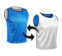 SPORTSBIBS Football Bibs, Double-Sided Marker T-Shirts, Mesh Jersey, Reversible Bib for Kids and Adults, Training Marking Shirt Trikots for Men Ladies Seniors Juniors, Combination of 2 Colours