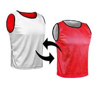 SPORTSBIBS Football Bibs, Double-Sided Marker T-Shirts, Mesh Jersey, Reversible Bib for Kids and Adults, Training Marking Shirt Trikots for Men Ladies Seniors Juniors, Combination of 2 Colours