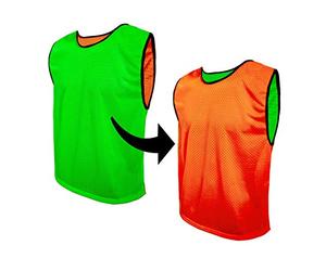 SPORTSBIBS Football Bibs, Double-Sided Marker T-Shirts, Mesh Jersey, Reversible Bib for Kids and Adults, Training Marking Shirt Trikots for Men Ladies Seniors Juniors, Combination of 2 Colours