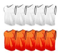 SPORTSBIBS Training Bibs Pack of 10 Football Vests Sports Practice Pinnies Soccer Rugby