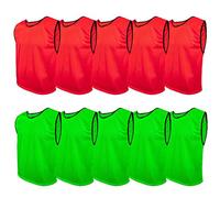 SPORTSBIBS Training Bibs Pack of 10 Football Vests Sports Practice Pinnies Soccer Rugby