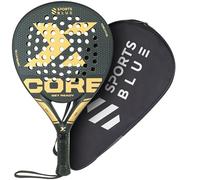 SportsBlue Carbon Surface Padel Racket - Pro-Series Tennis Paddle Racket - All Pala Padels Racquets (Black Gold, 1)