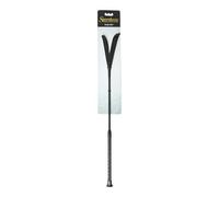 Sportsheets Snake Bite Crop with Vegan Leather Split Tip Firm Shaft and Crystal Spiral Wrapped Handle, Black