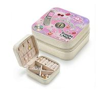 SportsLiking For Katseye Merch Jewelry Box, Y2K-Inspired Pop Graphic Travel Jewelry Organizer, Compact Zipper Jewelry Case for Rings Earrings & Accessories