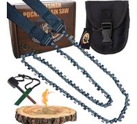 Sportsman Pocket Chainsaw 36 Inches Long With FREE Fire Starter! This #1 Top Rated Hand Saw Tool is Best for Survival Gear - Camping - Hunting or any Home Owner. Replaces a Pruning or Pole Saw. Lifetime Guarantee!