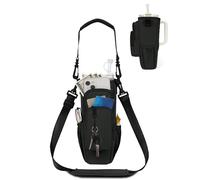 sportsnew Water Bottle Carrier Bag for Stanley 40oz with Phone Pocket Insulated Water Bottle Holder Pouch with Strap Water Bottle Bag with Straw Cover for Stanley Cup Accessories Patent Pending