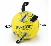 SPORTSPET Dog Football with Grab Tabs, Durable Interactive Dog Balls, Floating Water Dog Toy for Indoor & Outdoor Play (Size 4 Dark Green)