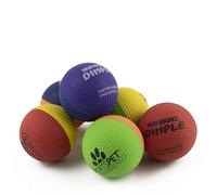 SPORTSPET High Bounce Dimple Natural Rubber Dog Balls, PACK OF 6 (61mm)