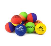 SPORTSPET High Bounce Natural Rubber Dog Balls (High Bounce Dimple 12 Pack) (61mm)