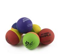 SPORTSPET High Bounce Natural Rubber Dog Balls (High Bounce Dimple 6 Pack) (61mm)