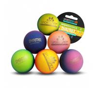 SPORTSPET High Bounce Smoothie Natural Rubber Dog Balls, PACK OF 6 (60mm)