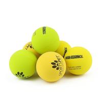 SPORTSPET High Bounce Yellow Natural Rubber Dog Balls, PACK OF 6 (60mm)