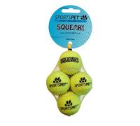 Sportspet Mini Tennis Ball - 4 Pack - With Squeaker