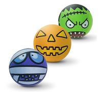 SPORTSPET Monsters High Bounce Dog Balls | 3 Pack | Spooky Character Rubber Balls for Dogs | Non-Toxic, Floats in Water | 60mm for Medium Dogs | Vampire, Pumpkin & Skeleton