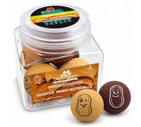SPORTSPET Peanut Butter Scented High Bounce Dog Balls, PACK OF 5 | Durable Dog Ball for Chew & Play, dog rubber balls, balls for dogs, floating dog toys for water, soft dog ball