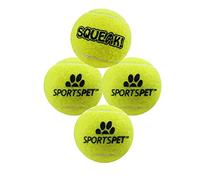Sportspet Mini Tennis Ball - 4 Pack - With Squeaker