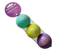 SPORTSPET Tough Bounce Dog Balls, Rubber Dog Ball, Near Indestructible Fetch Toy for Dogs, Tennis Ball Size (65mm) Pack of 3