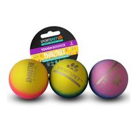 SPORTSPET Tough Bounce Smoothie Natural Rubber Dog Balls, PACK OF 3 (65mm)