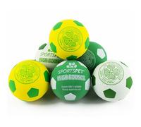SPORTSPET x Celtic High Bounce Dog Balls | 6 Pack | Premium Rubber Dog Balls for Active Play | Non-Toxic, Floats in Water, Official Club Colours | For Small & Medium Dogs | 60mm