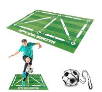 SportsPro Football Training Mat, 60x90cm Non-Slip Kids Skills & Footwork Training Mat with Mesh Bag, Portable Practice Equipment for Boys, Juniors, Adults