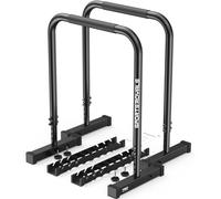 SPORTSROYALS DP2 Dip Station, 600LBS Heavy Duty Dip Bar, Height & Width Adjustable Dip Bar Station, Parallel Bars with Dual-Sided Connectors, Calisthenics Equipment for Full Body Strength Training