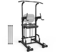 SPORTSROYALS Power Tower Dip Station，Free Standing Pull Up Bar for Home Gym | 204kg Load Capacity, Height Adjustable, 30-Min Assembly, Full-Body Workout, Outdoor & Portable Gym Equipment