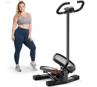 Sportsroyals Stair Stepper for Exercises, Twist Stepper with Resistance Bands and 150 kg Weight Capacity (GRAY)