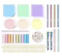 sportsvoutdoors Bible Study Supplies,Christian Gifts for Women,Bible Tabs and Highlighter Set with Ballpoint Pen,Transparent Sticky Notes,Cross Paper Clips and Christian Stickers,Bible Journaling kit