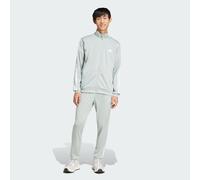 adidas Men's SPORTSWEAR BASIC 3 STRIPES TRICOT TRACKSUIT Wonder Silver, L