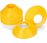 SportsYuva Mini Soccer Cones for Training, Football, Sports, Field Cone Markers Outdoor Games (Pack of 20) (Yellow)