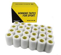 SPORTTAPE 24 Rolls Self-Adhesive Cohesive Bandage 7.5cm x 4.5m, White - Compression Wrap & Vet Wrap for Dogs, Horses, Sports Stretch Tape for Football, Ankles, Joints, Wrists and Sock Tape