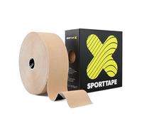 SPORTTAPE Extra Sticky Kinesiology Tape 5cm x 22m, Beige Bulk Roll - Hypoallergenic & Waterproof Physio Sports Tape for Muscle Injury Recovery, Medical and Athletic Support, Extra Long Uncut Roll