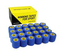 SPORTTAPE Football Sock Tape - 24 Rolls, 5cm x 4.5m, Blue - Self-Adhesive