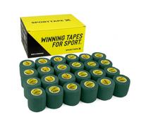 SPORTTAPE Football Sock Tape, 24 Rolls 5cm x 4.5m Dark Green, Self-Adhesive