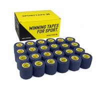 SPORTTAPE Football Sock Tape - 24 Rolls, 5cm x 4.5m, Navy - Self-Adhesive | Self-Adhesive Cohesive Bandage, Compression Wrap & Sports Stretch Tape for Ankles, Socks, Vet, Pet Wrap for Dogs, Horses